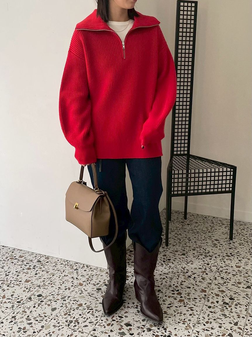 Mila Owen「細ベルト付きストレートデニムパンツ」|デニム|