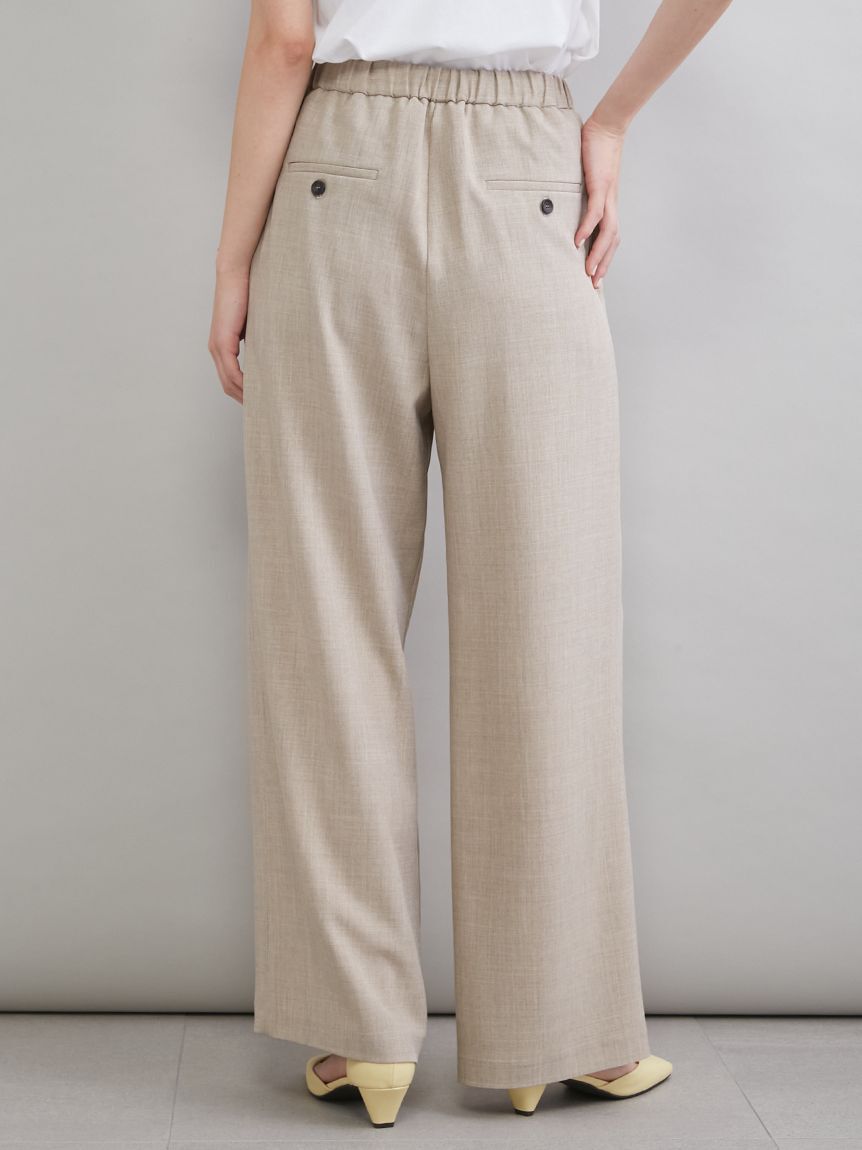 Mila Owen「２タックウエストゴムワイドイージーパンツ」|チノ|
