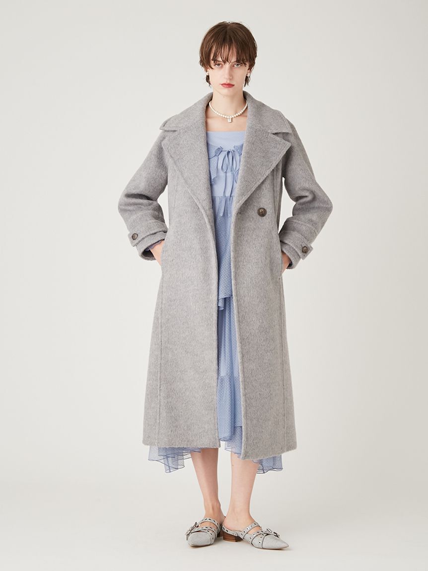 FURFUR「シャギーロングコート」|チェスターコート|