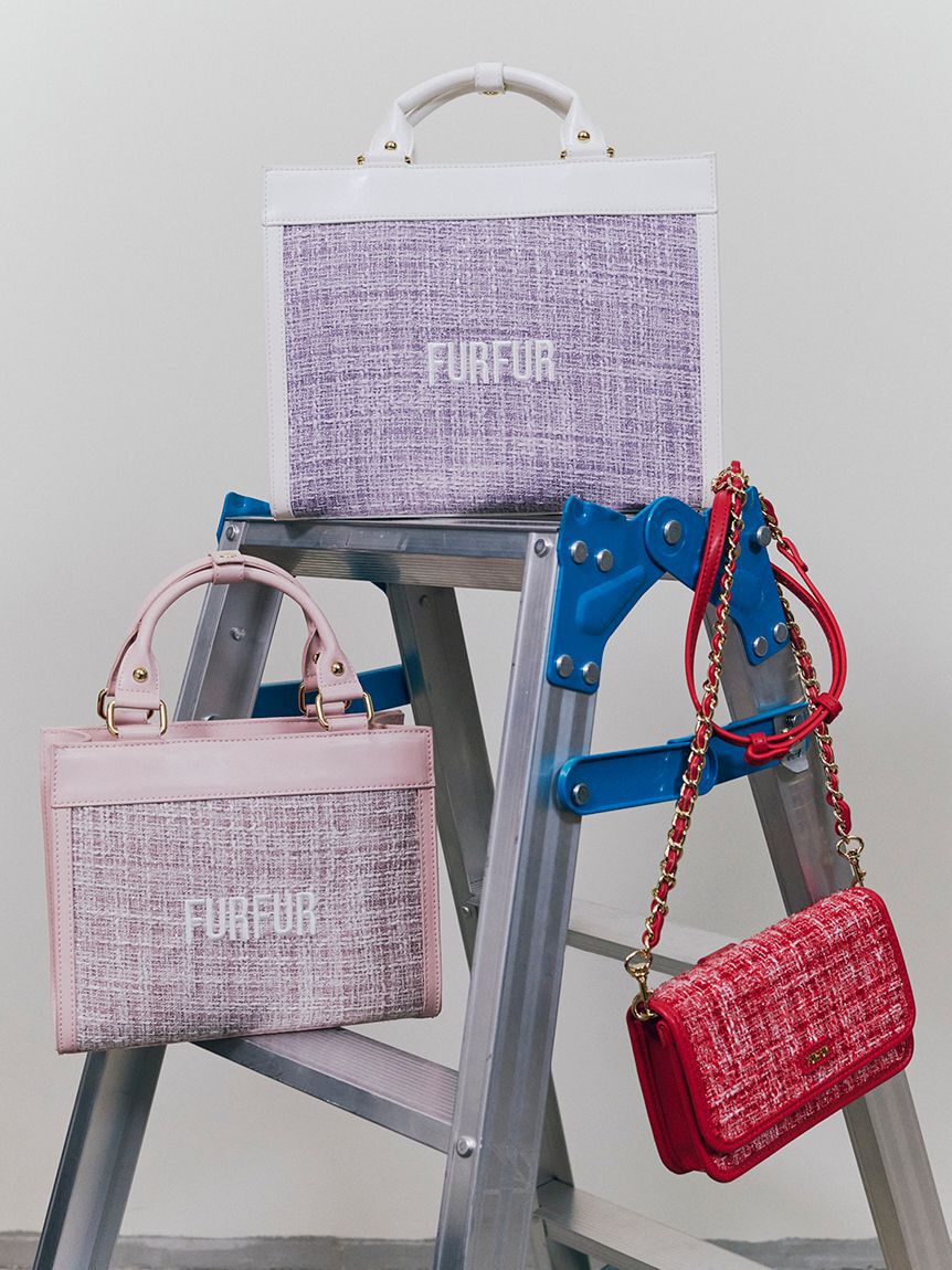 FURFUR「【限定カラー】ツイードロゴトートバッグ」|トートバッグ|