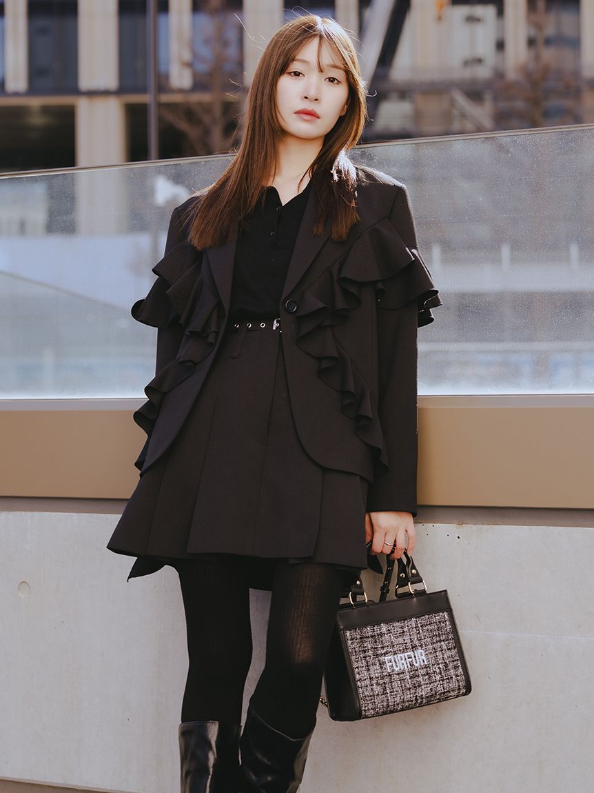 FURFUR「【限定カラー】ツイードロゴトートバッグ」|トートバッグ|