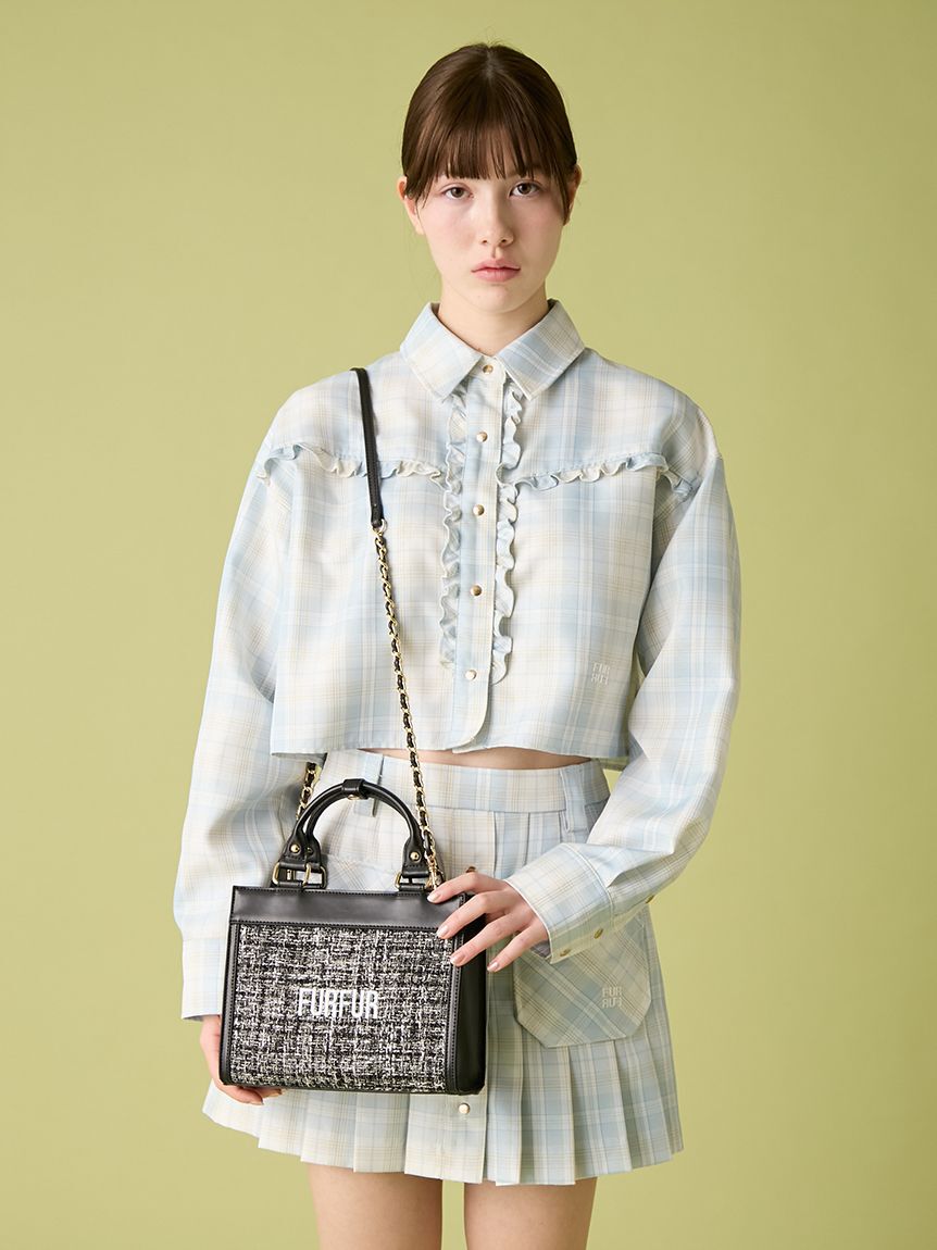 FURFUR「【限定カラー】ツイードロゴトートバッグ」|トートバッグ|