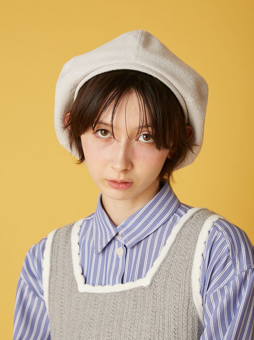 FURFUR「ロゴ刺繍ベレー帽」|ハンチング・ベレー帽|