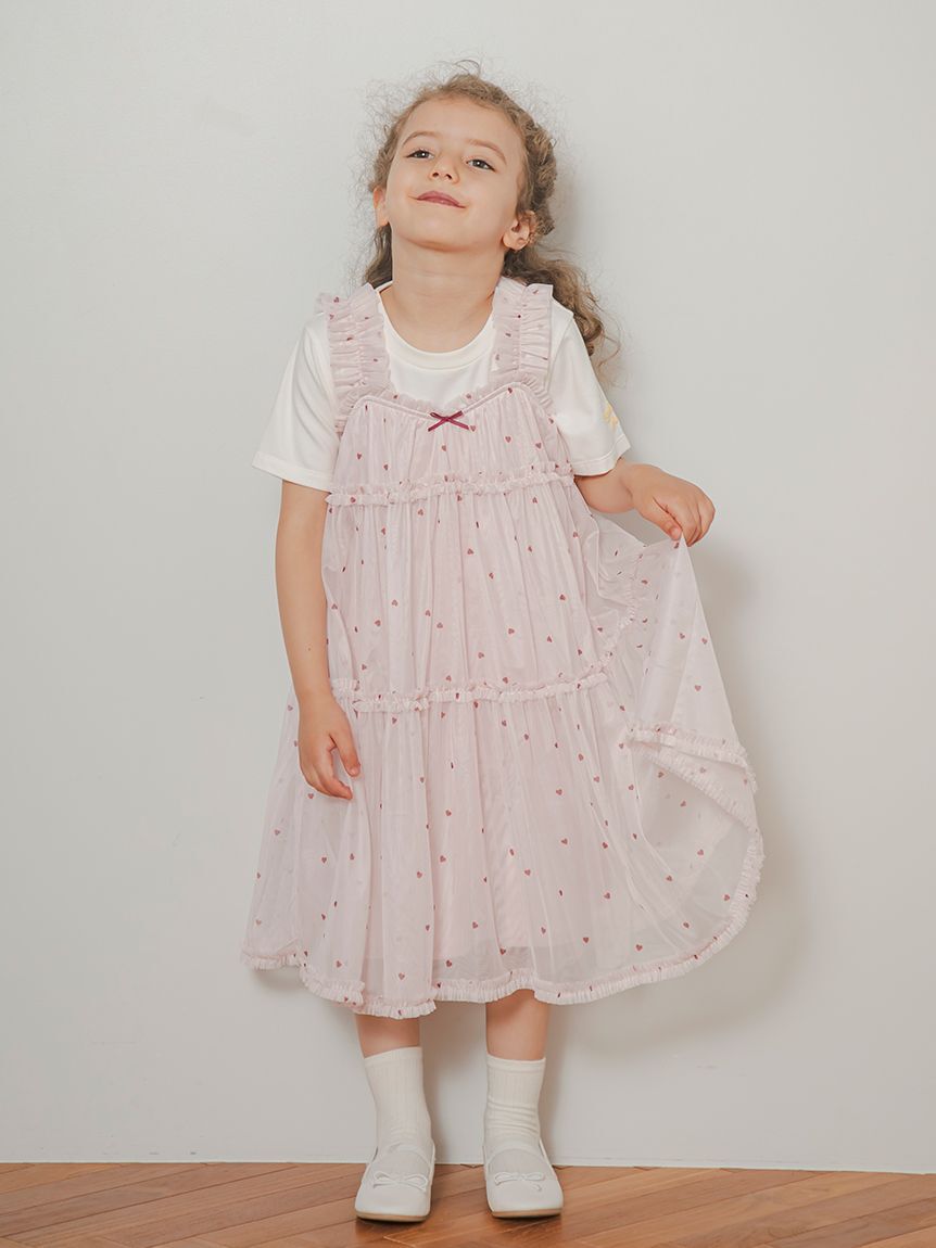 GELATO PIQUE KIDS & BABY「【KIDS】ハート柄チュールワンピース」|ワンピース|PNK