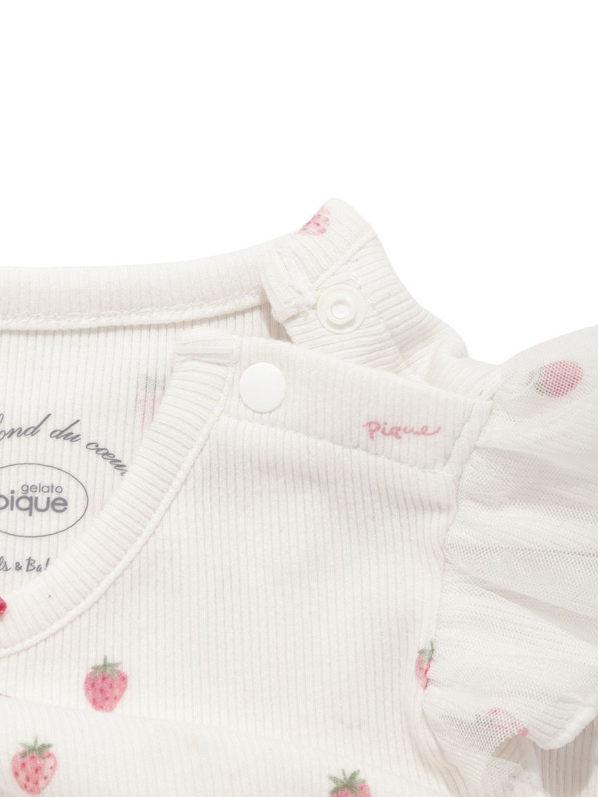 GELATO PIQUE KIDS & BABY「【BABY】ストロベリー柄チュールロンパース」|ロンパース|