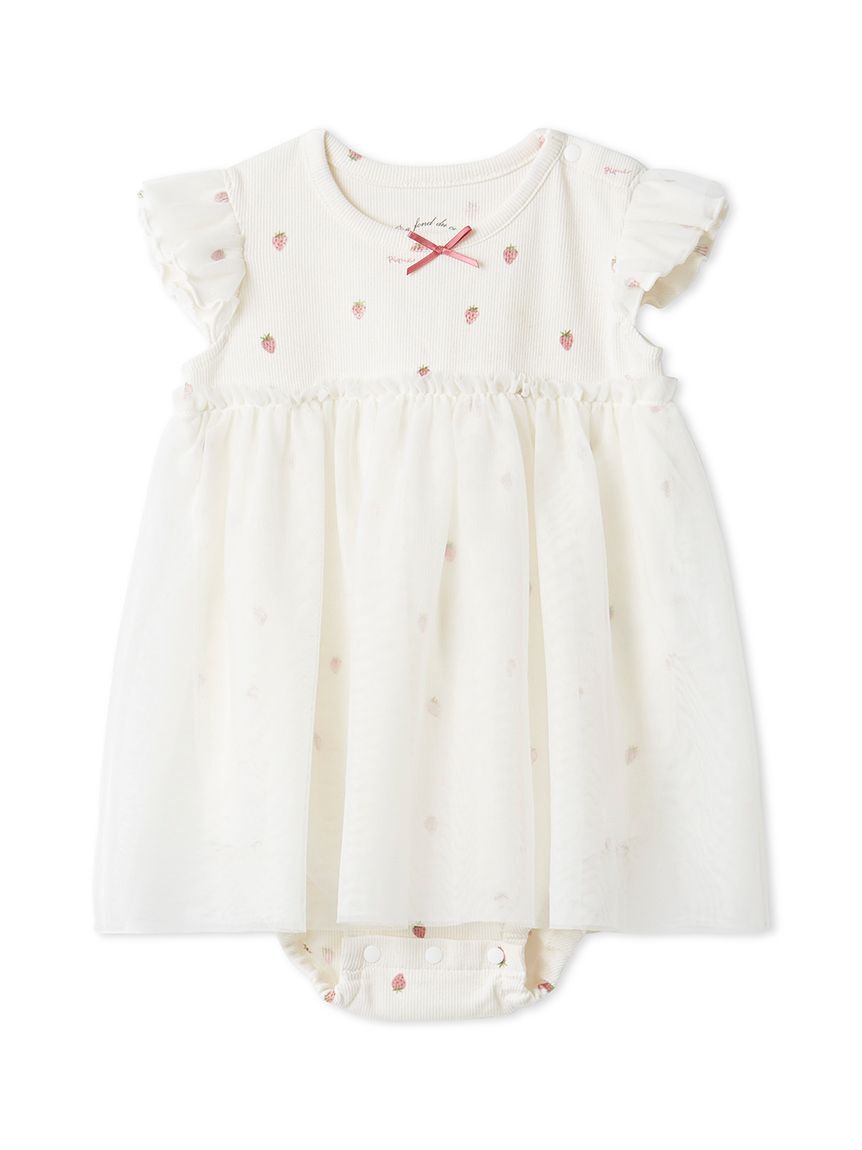 GELATO PIQUE KIDS & BABY「【BABY】ストロベリー柄チュールロンパース」|ロンパース|