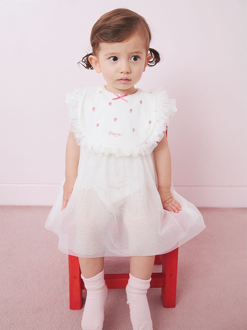 GELATO PIQUE KIDS & BABY「【BABY】ストロベリー柄チュールロンパース」|ロンパース|
