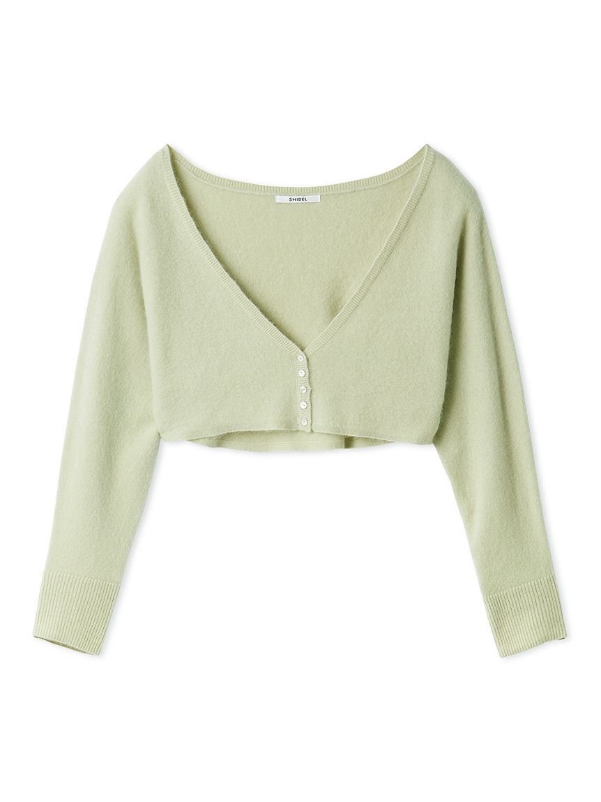 SNIDEL「【HIGH QUALITY】ファインメリノウールショートカーディガン」|カーディガン|