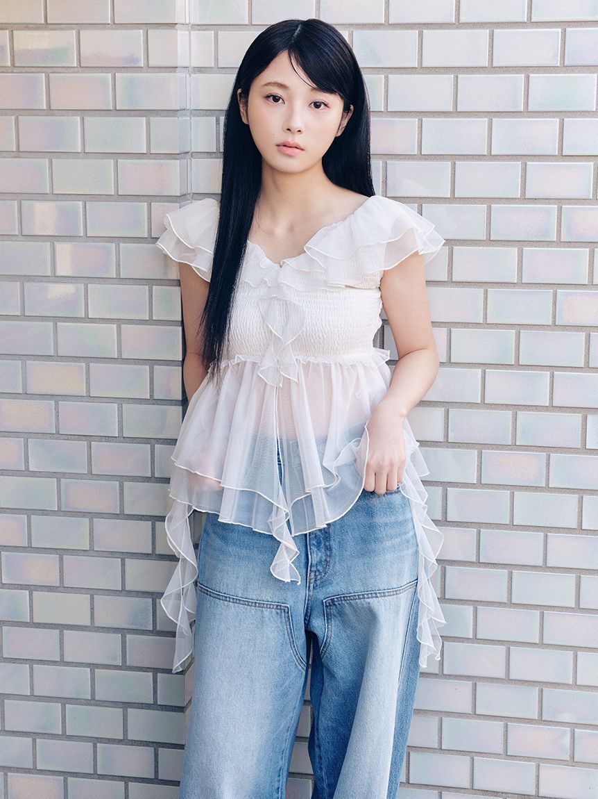 LILY BROWN「【WEB限定00サイズ】ダブルニーカーブワイドデニムパンツ」|デニム|