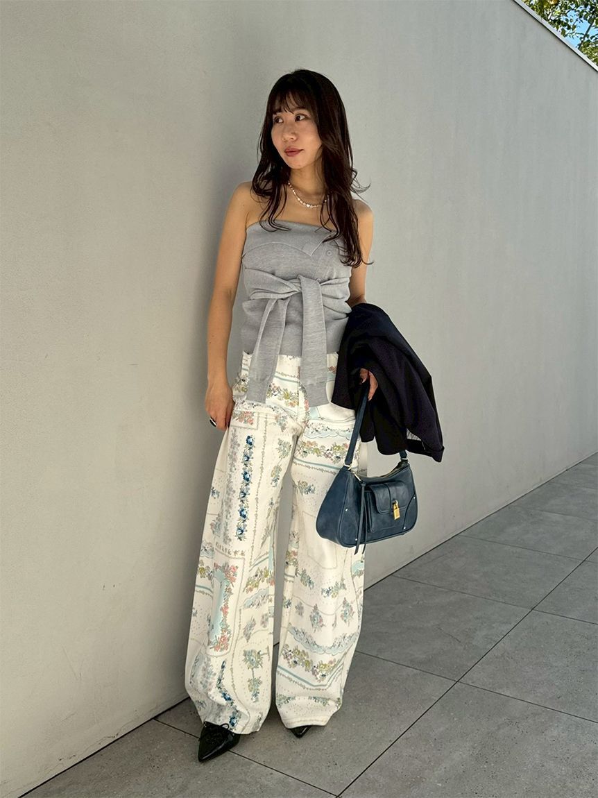 LILY BROWN「【WEB限定00サイズ】ダブルニーカーブワイドデニムパンツ」|デニム|