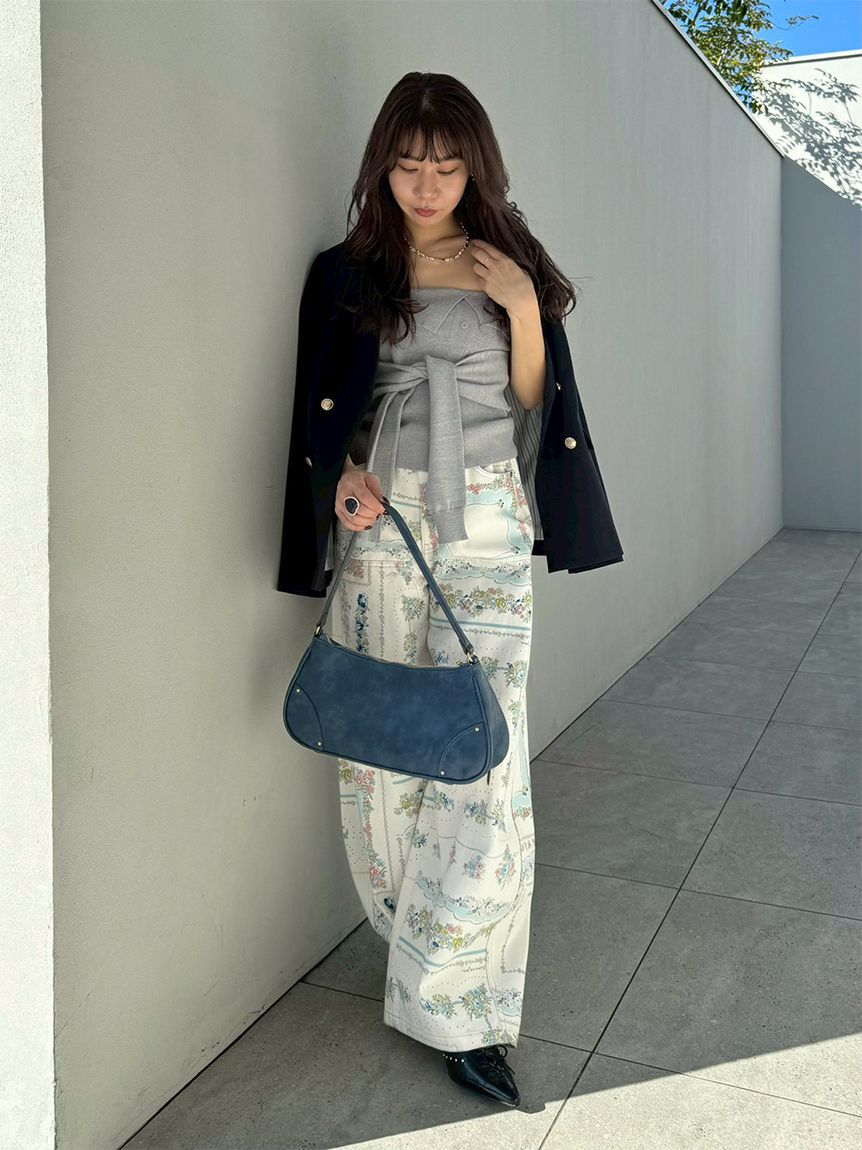 LILY BROWN「【WEB限定00サイズ】ダブルニーカーブワイドデニムパンツ」|デニム|