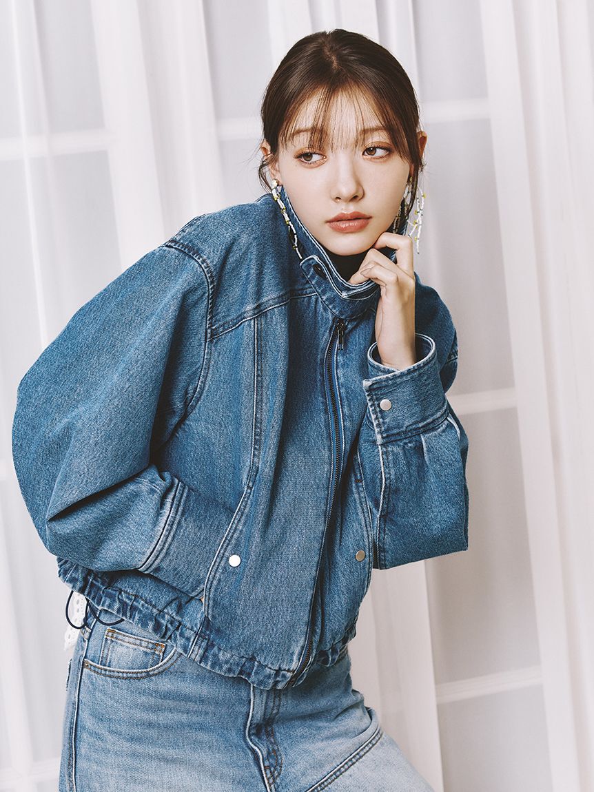 LILY BROWN「【WEB限定00サイズ】ダブルニーカーブワイドデニムパンツ」|デニム|