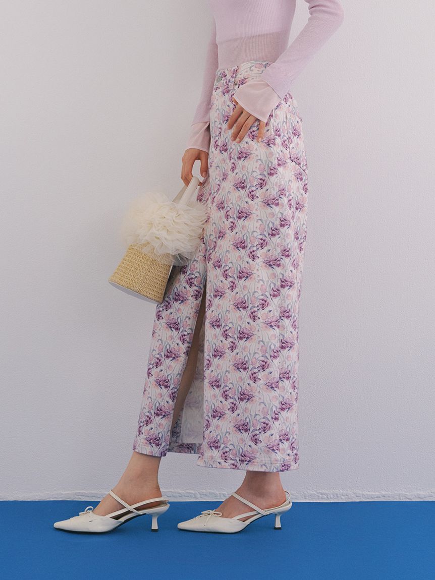 LILY BROWN「デニムロングスカート」|スカート|