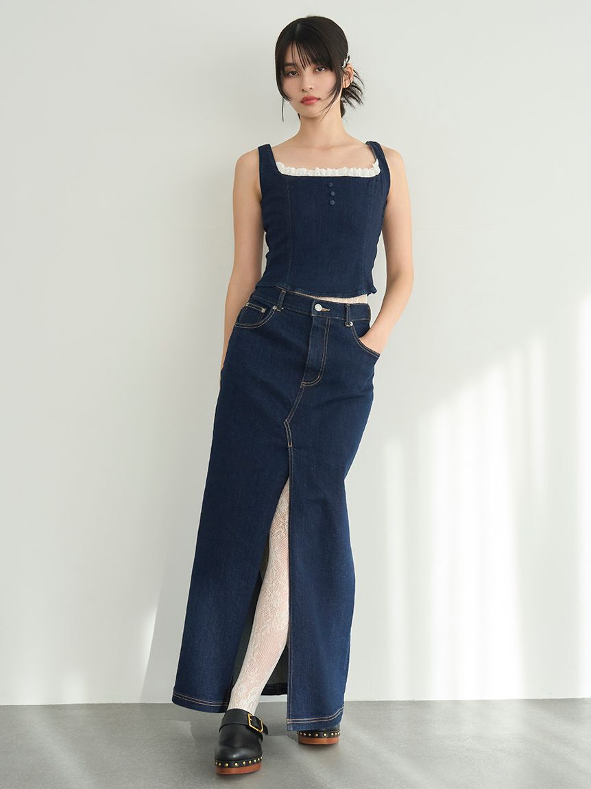 LILY BROWN「デニムロングスカート」|スカート|