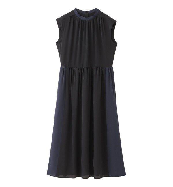 MACKINTOSH PHILOSOPHY「スタンドカラーギャザーワンピース」|ワンピース|ブラック
