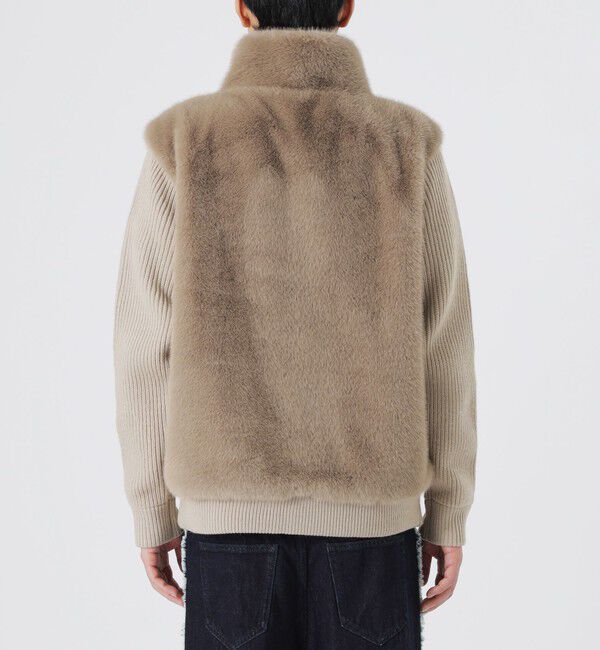  「【UNISEX】ファーコンビドライバーズニット」|ニット・セーター|