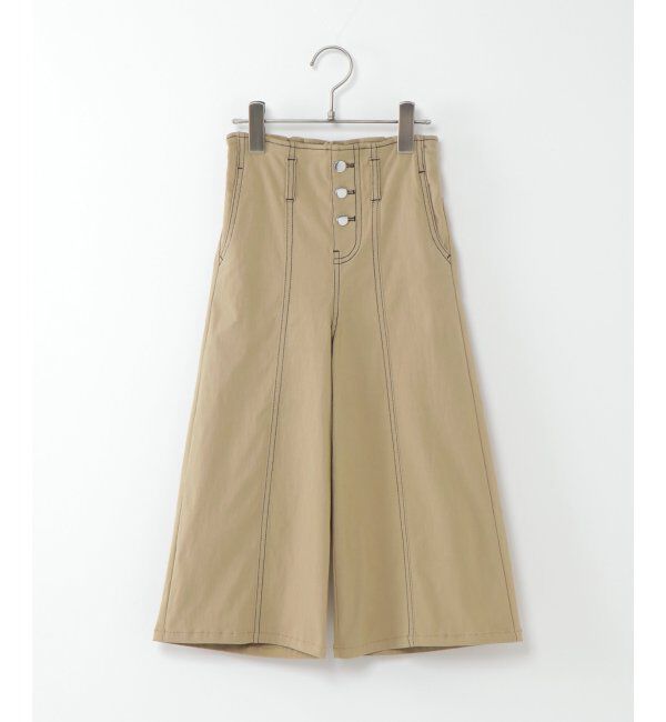 ikka kids「【キッズ】ストレッチ配色ステッチワイドパンツ（120~160cm）」|その他|ベージュ
