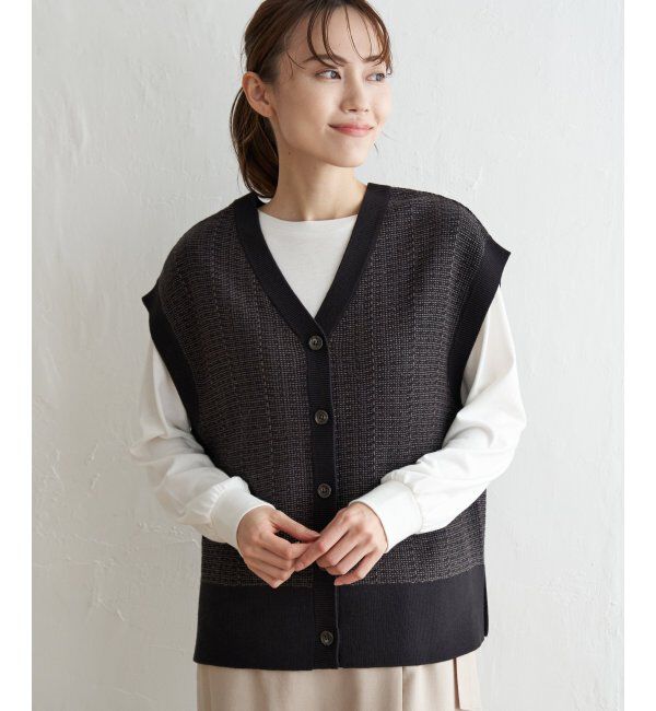 ikka「【2点セット】3WAYニットベストアンアンブル」|ニット・セーター|