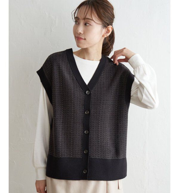 ikka「【2点セット】3WAYニットベストアンアンブル」|ニット・セーター|