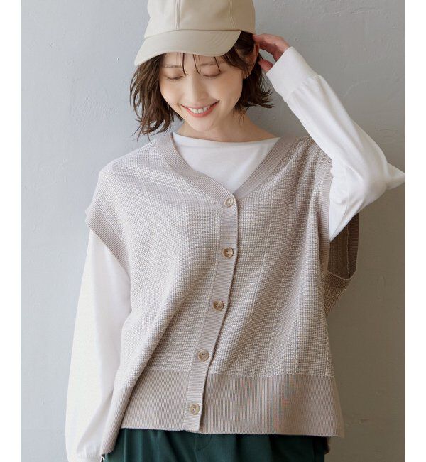 ikka「【2点セット】3WAYニットベストアンアンブル」|ニット・セーター|