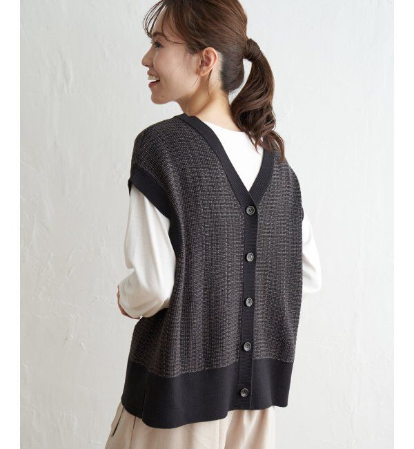 ikka「【2点セット】3WAYニットベストアンアンブル」|ニット・セーター|