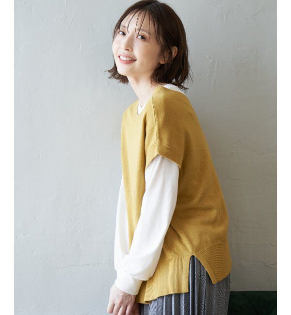 ikka「【2点セット】3WAYニットベストアンアンブル」|ニット・セーター|