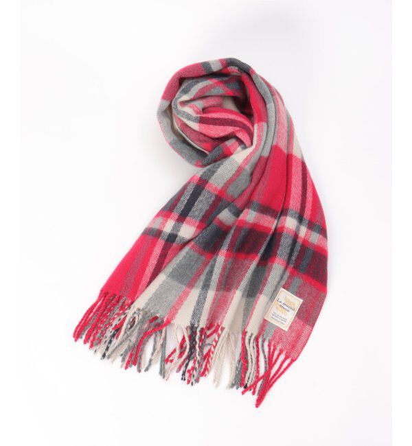 ikka「抗菌加工マルチチェックマフラー」|マフラー|レッド