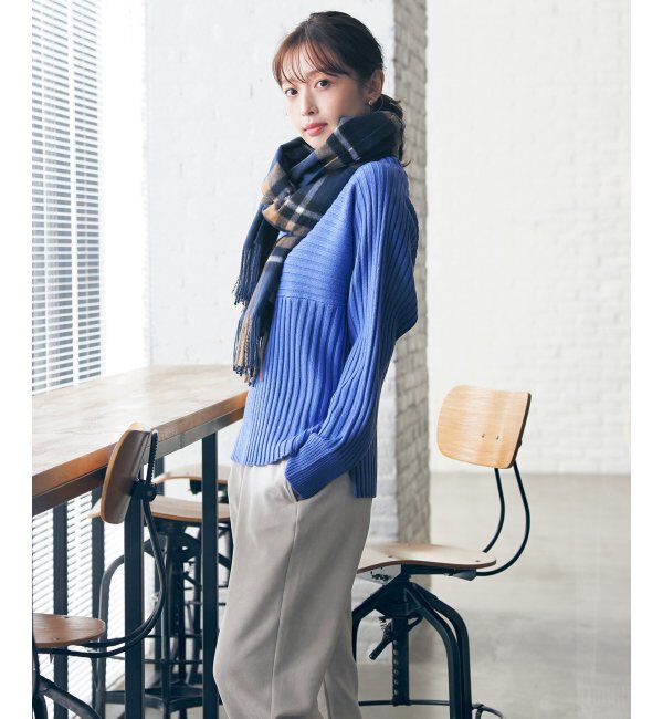 ikka「カシミヤタッチチェックマフラー」|マフラー|