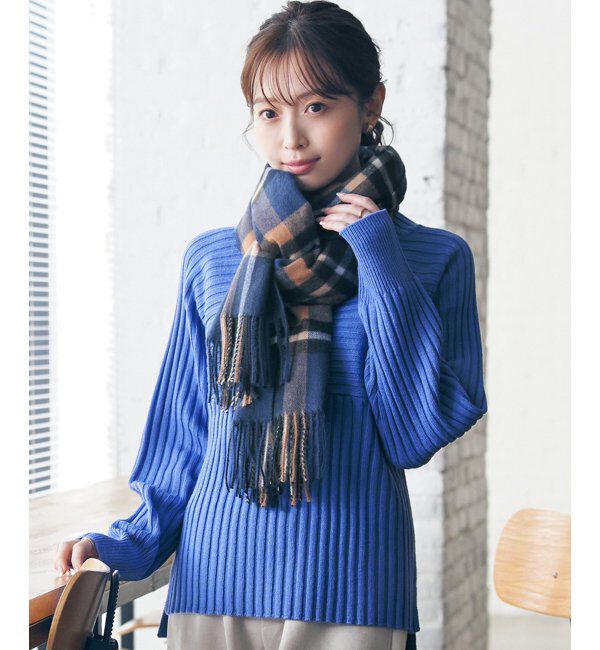 ikka「カシミヤタッチチェックマフラー」|マフラー|