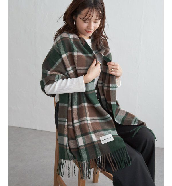 ikka「カシミヤタッチチェックマフラー」|マフラー|