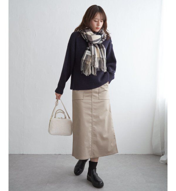 ikka「カシミヤタッチチェックマフラー」|マフラー|