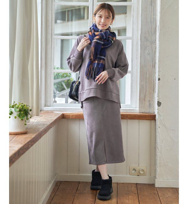 ikka「カシミヤタッチチェックマフラー」|マフラー|