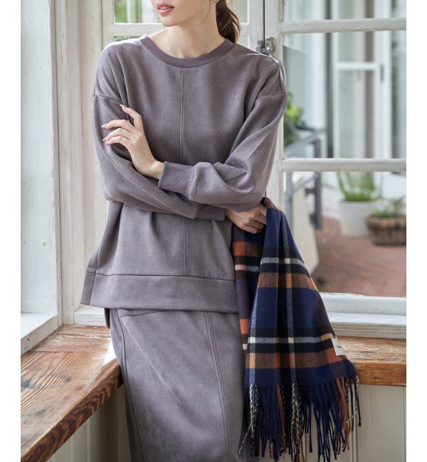 ikka「カシミヤタッチチェックマフラー」|マフラー|