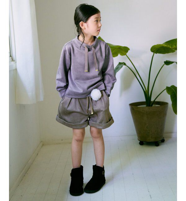 ikka kids「GOKU楽 フェイクスエードスピンドルプルオーバー（120~160cm）」|Tシャツ・カットソー|