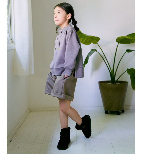 ikka kids「GOKU楽 フェイクスエードスピンドルプルオーバー（120~160cm）」|Tシャツ・カットソー|