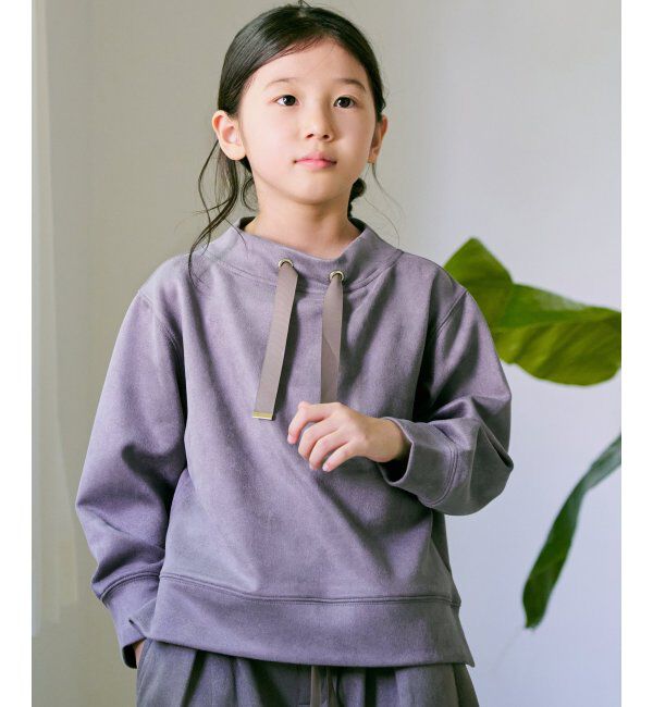 ikka kids「GOKU楽 フェイクスエードスピンドルプルオーバー（120~160cm）」|Tシャツ・カットソー|