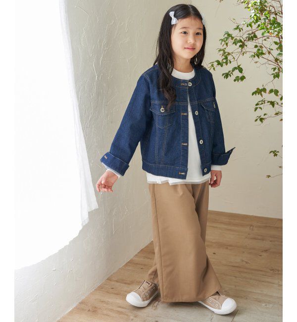 ikka kids「【親子おそろい】デニムノーカラーGジャン（110~160cm）」|その他|