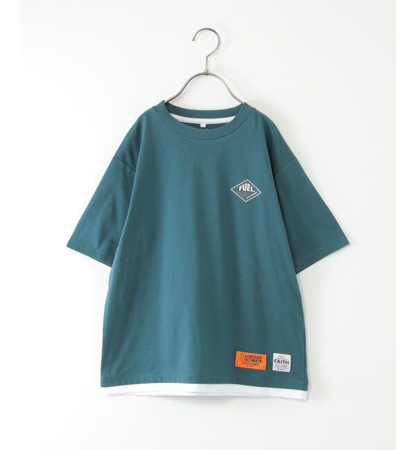 ikka kids「冷感裾レイヤードプリントTシャツ（120~160cm）」|Tシャツ・カットソー|