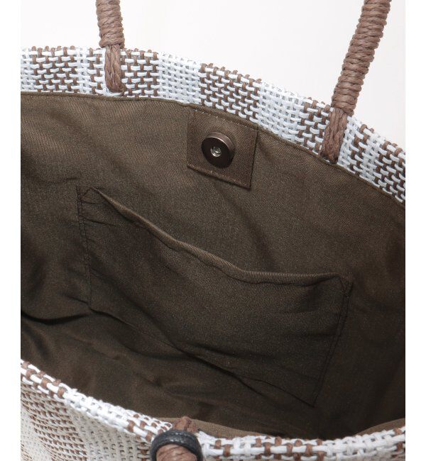 ikka「雑材ストライプトートバッグ」|その他|