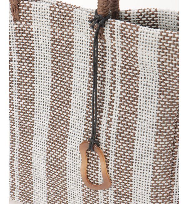 ikka「雑材ストライプトートバッグ」|その他|