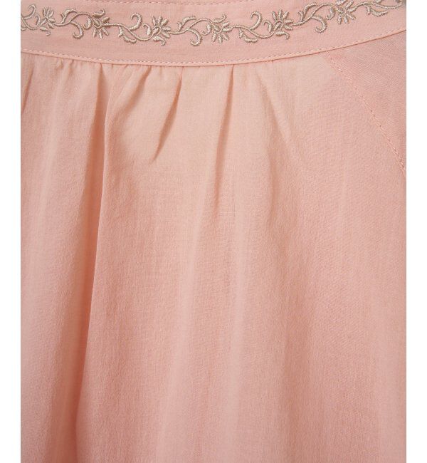 Lbc with Life「エクリュ 刺繍ギャザーチュニック」|シャツ・ブラウス|