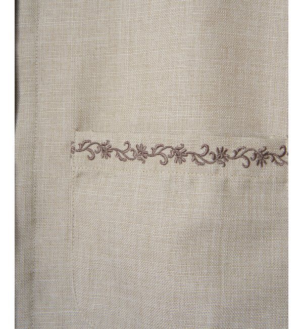 Lbc with Life「エクリュハーフスリーブジャケット」|テーラードジャケット|