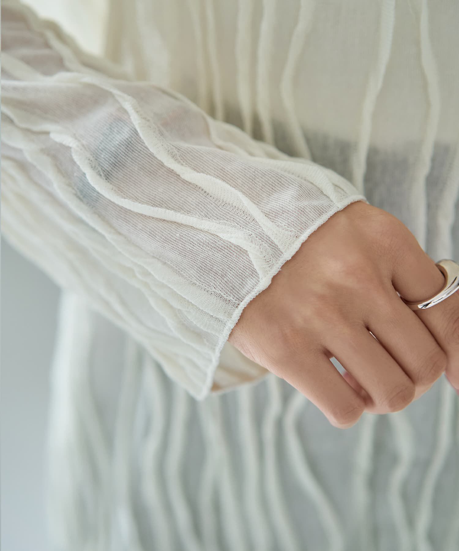 STYLE DELI「ウェーブラインガーゼトップス」|Tシャツ・カットソー|