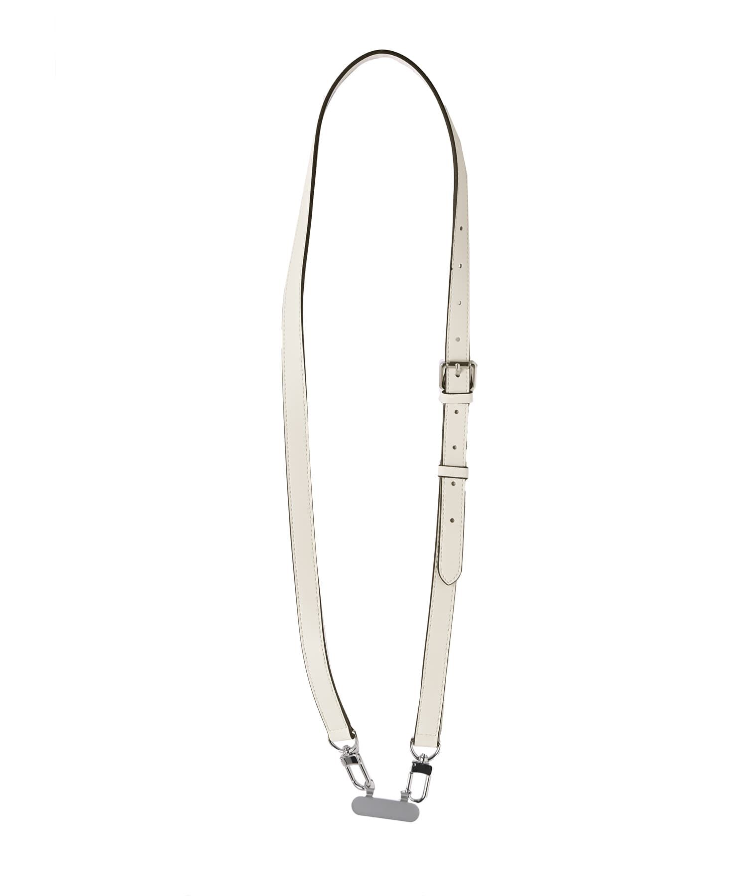 STYLE DELI「【DELI by】リアルレザースマホショルダーストラップ」|モバイルケース|ホワイト