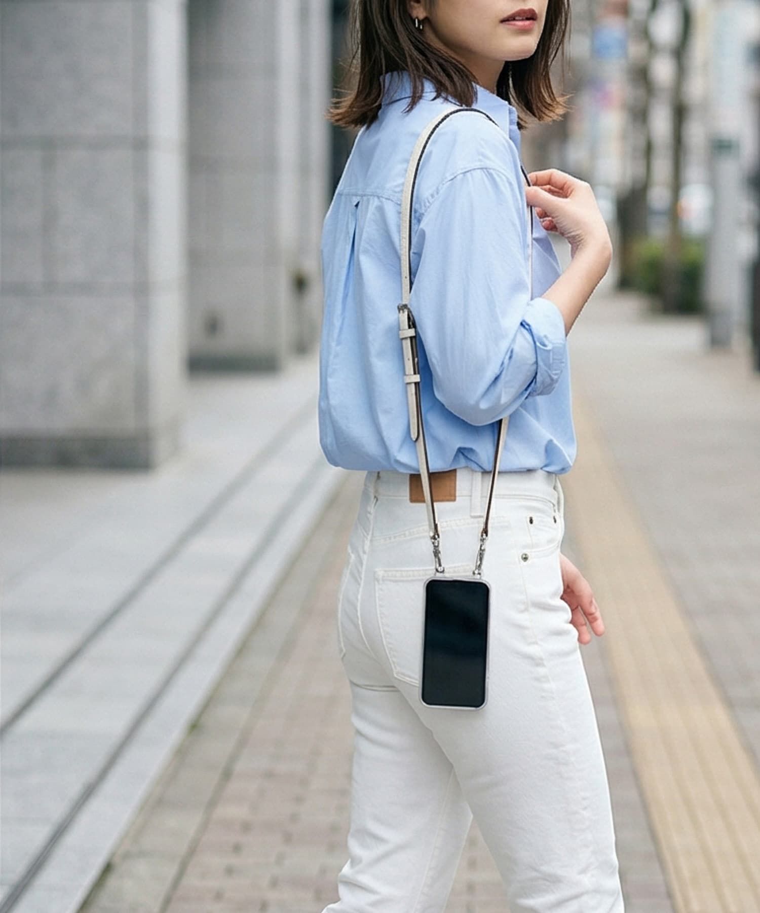 STYLE DELI「【DELI by】リアルレザースマホショルダーストラップ」|モバイルケース|