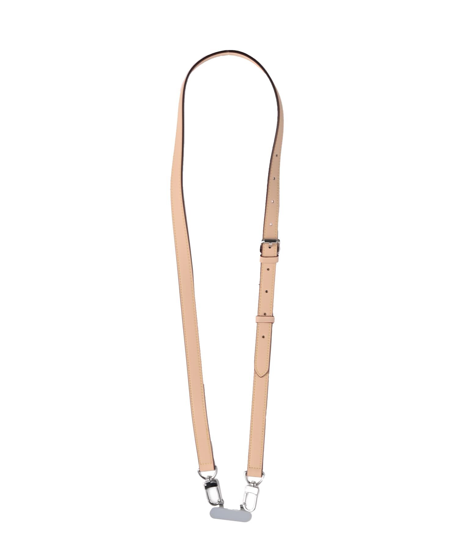 STYLE DELI「【DELI by】リアルレザースマホショルダーストラップ」|モバイルケース|ベージュ