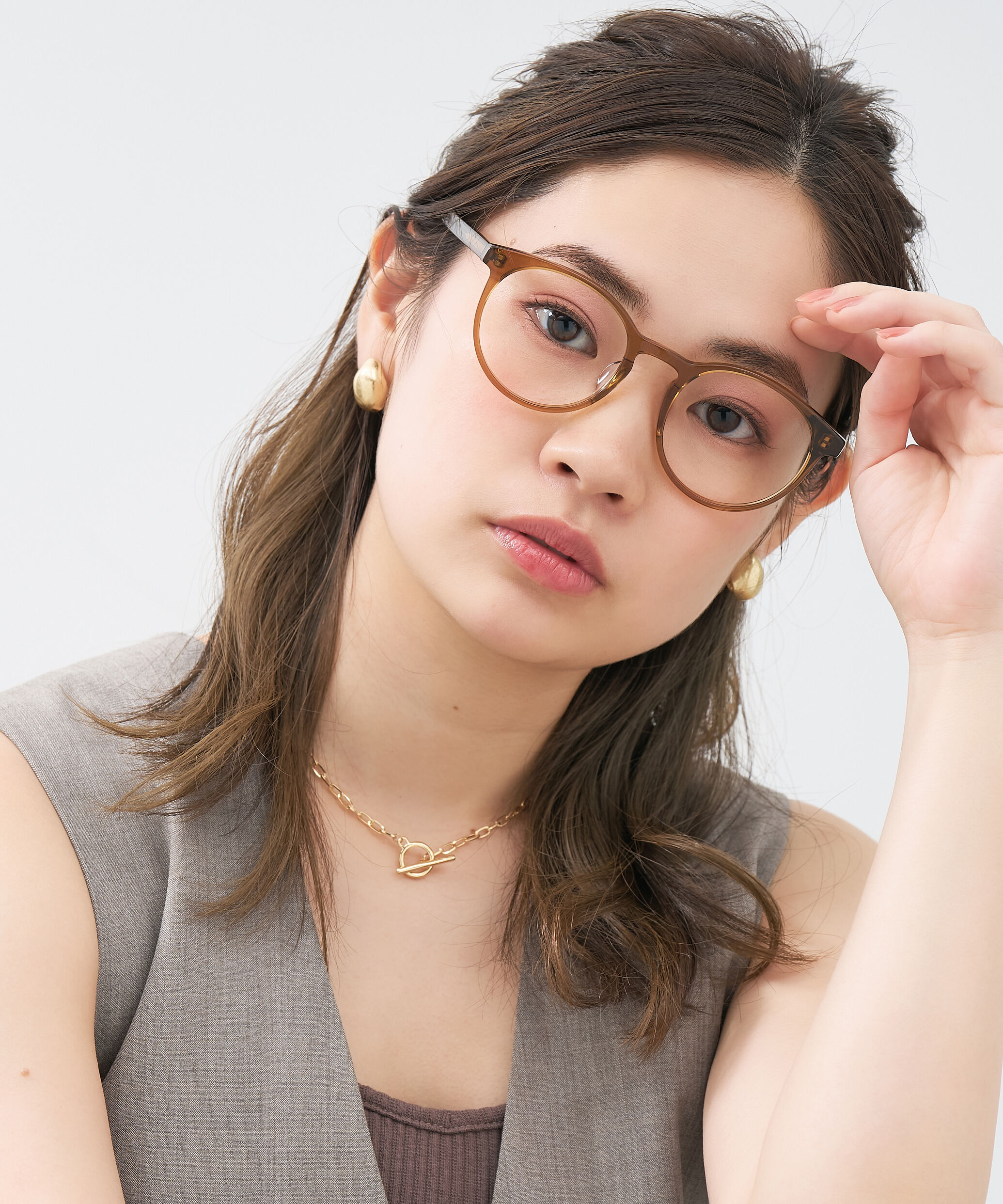  「ボストン型 メガネ｜やわらかいラインのボストンフレーム  レンズ交換券付き」|メガネ|