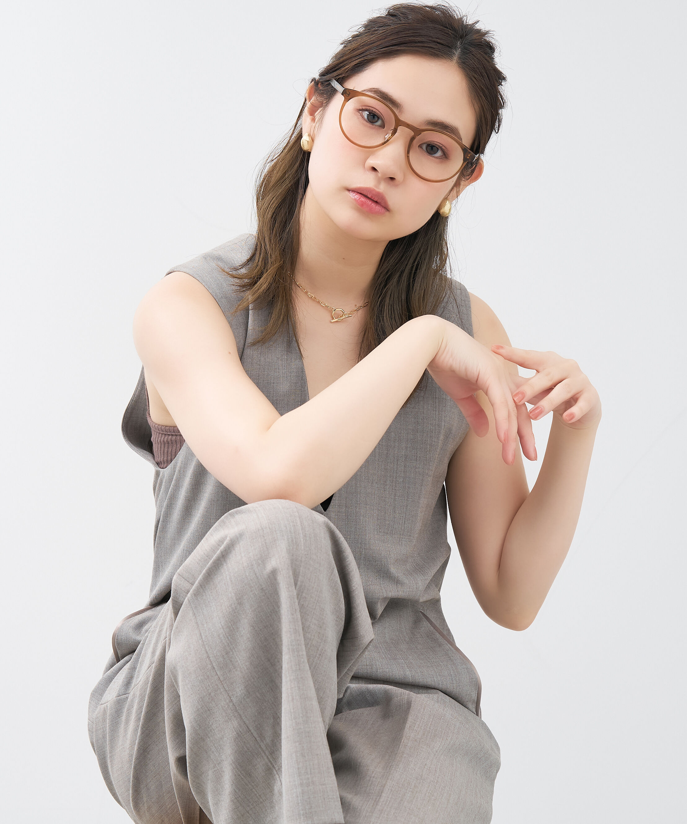  「ボストン型 メガネ｜やわらかいラインのボストンフレーム  レンズ交換券付き」|メガネ|