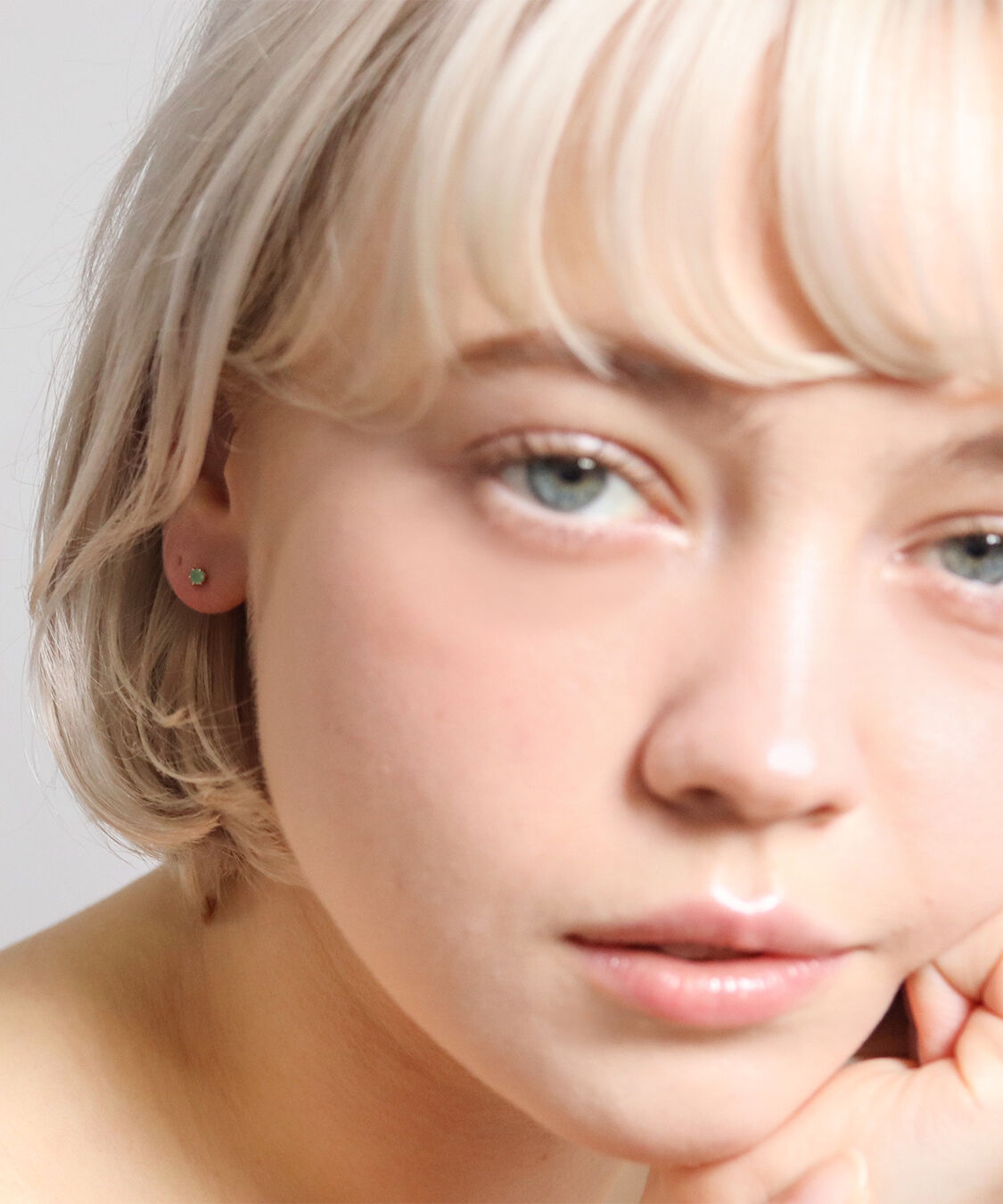  「誕生石 一粒ピアス | K18 」|ピアス|