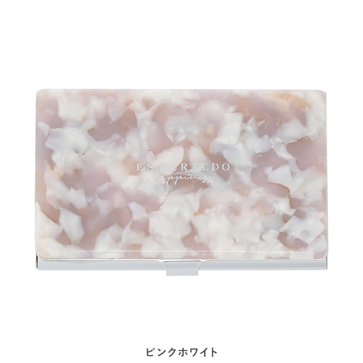  「ESMERALDO happiness エスメラルド・ハピネス スリムネームカードケース」|チャーム・キーホルダー|ﾋﾟﾝｸﾎﾜｲﾄ